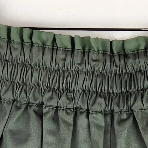 Axes Femme Japan Mori Kei Dark Academia Green Lace-up Pleated Shorts sz M - Picture 6 of 9